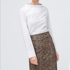 J. Crew Funnelneck Top White